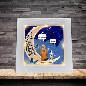 Custom Personalize Pet Moon Memorial Frame With Led  - Upto 4 Pets - Gift Idea For Dog/ Cat Lover - I Love You To The Moon And Back Outlet Great Deals