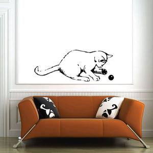 Cat Playing with Toys Decal Hot Sale Online