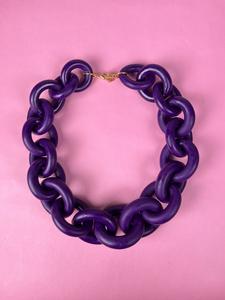 Collar Eslabón Purpura Low Pice Fee Shipping For Sale