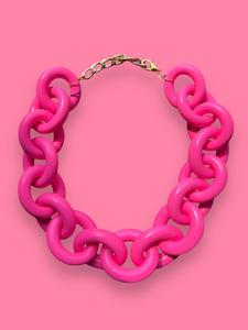 Collar Eslabón Fucsia Clearance Classic