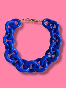 Collar Eslabón Azul Rey Cheap Newest