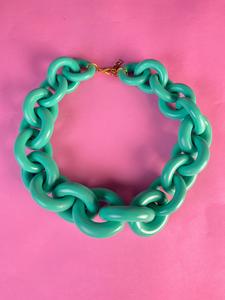 Collar Eslabón Verde Agua Cheap For Cheap