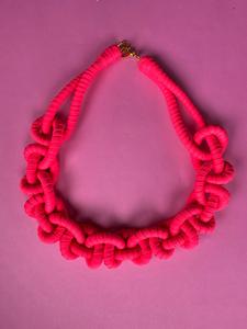 Collar Trenzado Pink Fluorescente M Shop For Online