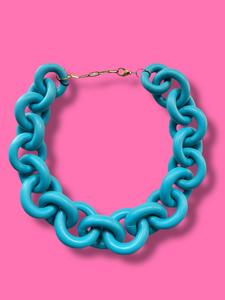 Collar Eslabón Celeste Amazing Pice