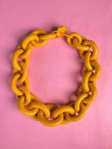 Collar Eslabón Amarillo Free Shipping Marketable