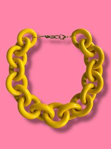 Collar Eslabón Amarillo Best Sale For Sale