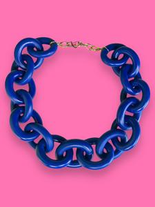 Collar Eslabón Azul Very Cheap