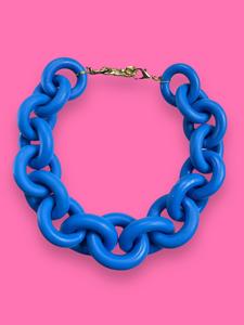Collar Eslabón Azul Outlet Extremely