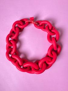 Collar Eslabón Fucsia Outlet Best Pices