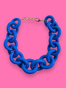Collar Eslabón Azul Free Shipping With Credit Card