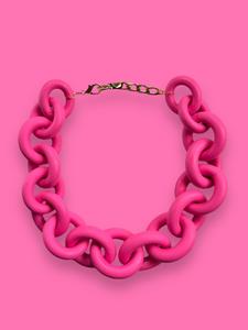Collar Eslabón Rosa Pastel Buy Cheap Authentic