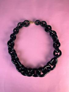 Collar Eslabón Negro XL Fashionable Sale Online