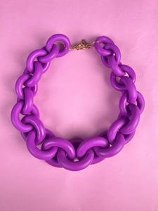 Collar Eslabón Morado Free Shipping Shop For