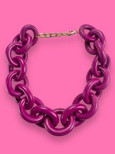 Collar Eslabón Morado Outlet Reliable