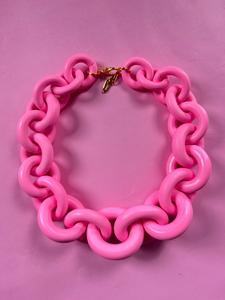 Collar Eslabón Rosado Low Cost Online