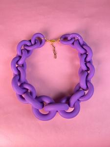 Collar Eslabón Lila Cheap New Arrival