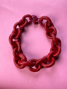 Collar Eslabón Burdeo Sast Cheap Pice