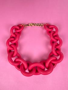 Collar Eslabón Fucsia Extremely Cheap Online