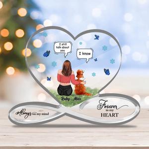 Custom Personalized Memorial Pet Mom Acrylic Plaque - Memorial Gift Idea For Cat/ Dog Owner - Always On My Mind Forever in My Heart Outlet Marketable