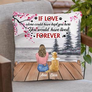 Custom Personalized Memorial Pet Pillow Cover & Fleece/ Quilt Blanket - Memorial Gift For Dog/Cat Lover - Man/ Woman/ Couple With Upto 4 Pets - You Were My Favorite Hello And My Hardest Goodbye Visa Payment For Sale