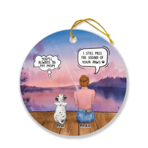 Custom Personalized Memorial Pet Mom Ornament - Woman With Upto 5 Pets - Best Gift For Pet Lover - It's So Hard To Say Goodbye Buy Cheap With Mastercard