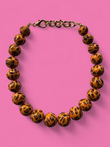 Collar Esferas Animal Print Free Shipping Supply