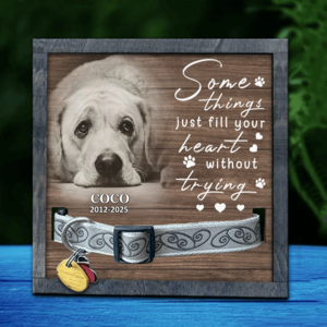 Custom Personalized Memorial Pet Loss Frame - Memorial Gift Idea Pet Owner - Upload Photo - Some Things Just Fill Your Heart Without Trying Cheapest Pice Cheap Online