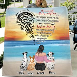 Custom Personalized Memorial Pet Mom Single Layer Fleece/ Quilt Blanket - Memorial Gift Idea For Dog/Cat Lover - Upto 3 Pets - The Moment That You Left Me New Arrival Cheap Pice