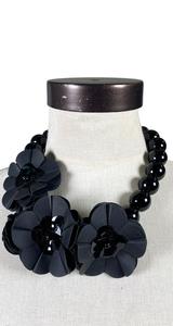 Collar Black Flowers 2025 New Sale Online