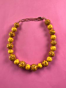 Collar Esferas Animal Print Discount Fast Delivery