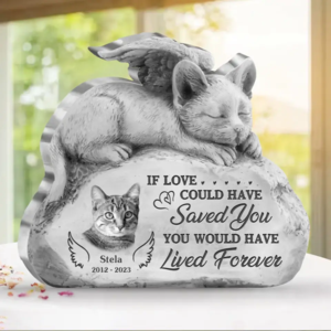 Custom Personalized Cat Photo Acrylic Plaque - Memorial Gift Idea for Cat Owners - If Love Could Have Saved You You Would Have Lived Forever Free Shipping