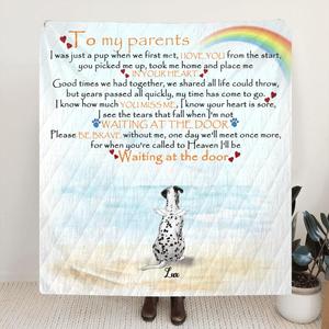 Custom Personalized Memorial Dog Quilt/ Fleece Blanket - Parents With Upto 4 Dogs - Best Gift For Dog Lovers - M04NKJ Free Shipping 2025 Unisex
