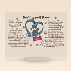 Custom Personalized Memorial Dog Pawprints Acrylic Plaque - Gift Idea For Pet Lover - Don't Cry Sweet Mama Sale Footlocker