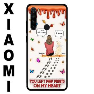 Custom Personalized Memorial Dog Phone Case - Memorial Gift Idea For Dog/ Cat Lover - Case For Xiaomi/ Oppo/ Huawei - You Left Paw Prints On My Heart Discount The Cheapest