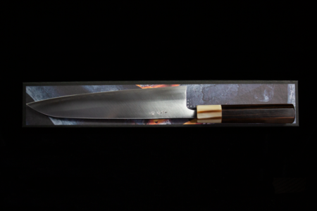 Zakuri 240mm Blue Super Migaki Wa-Gyuto (Ebony Handle) Clearance Order