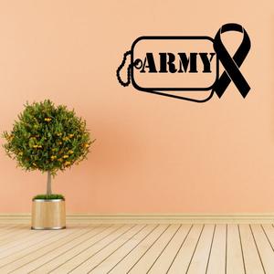 Army Dog Tag with Ribbon Decal Discount Latest