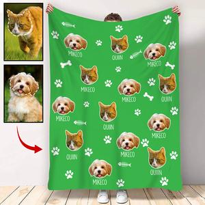 Upload Your Photo Blanket For Dog, Cat Lovers - Custom Photo Pet Looking For Sale Online