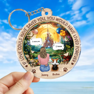 Custom Personalized Memorial Pet Acrylic Keychain - Memorial Gift Idea For Dog/Cat/Rabbit Lover - If Love Could Have Saved You You Would Have Lived Forever Pay With Visa For Sale