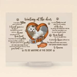 Custom Personalized Memorial Photo Cat Acrylic Plaque - Gift Idea For Pet Lover - I Was Just A Kitten Quality Free Shipping Low Pice