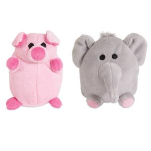 Zoobilee Mini Elephant & Pig Plush Puppy Toy Clearance With Mastercard