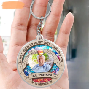 Custom Personalized Memorial Photo Acrylic Keychain - Memorial Gift Idea for Christmas - I'll Hold You In My Heart Until I Can Hold You In Heaven Genuine Sale Online