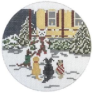 Snow Dog Party Round Excellent Online