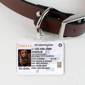 Custom Photo Pet ID Tags - Drivers License - Indiana Sale Manchester