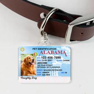 Custom Photo Pet ID Tags - Drivers License - Alabama Clearance Cheap Real