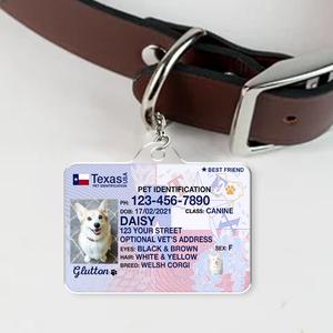 Custom Photo Pet ID Tags - Drivers License - Texas Finishline