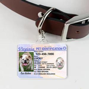 Custom Photo Pet ID Tags - Drivers License - Virginia Footlocker Finishline Online