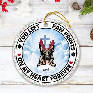 Custom Personalized Pets In Heaven Ornament - Upto 3 Pets - Best Gift For Cat Lover/Dog Lover - You Left Paw Prints On My Heart Forever Clearance Limited Edition