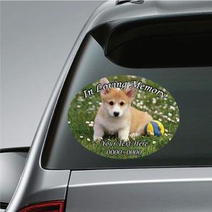 Puppy Dog In Loving Memory Custom Oval Sticker Clearance In China
