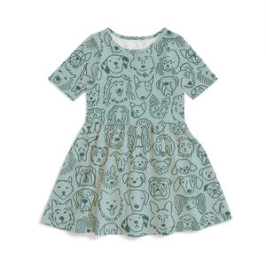 Alberta Dress - Dogs Pale Blue Outlet Shop Offer