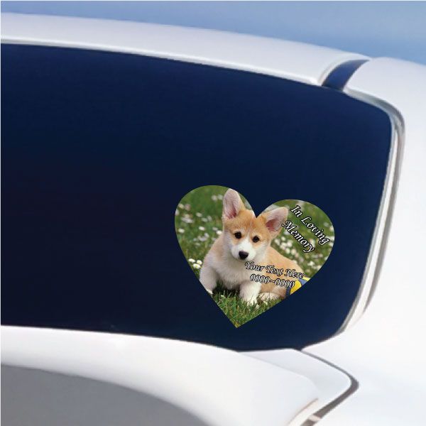 Puppy Dog In Loving Memory Custom Heart Sticker Original Cheap Online